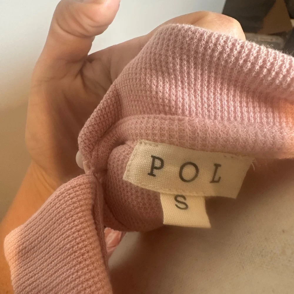 POL Blush Pink Lace-Trim Halter Tunic - Picture 5 of 6